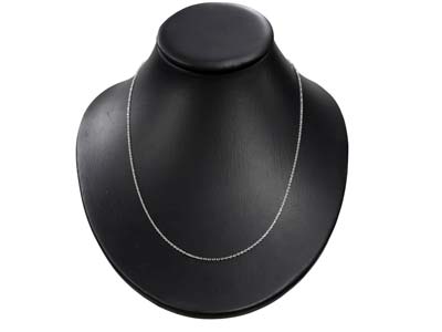 Cadena De Eslabones For\at Diamantada 1,5 mm, 55 cm, Plata 925 - Imagen Estandar - 5