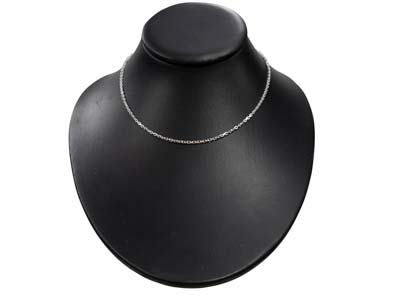 Cadena De Malla Jaseron Diamantada Cuadrada, 1,9 mm, 40 cm, Plata 925 21/21 40cm - Imagen Estandar - 5