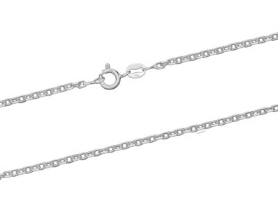 Cadena De Malla Jaseron Diamantada Cuadrada, 1,9 mm, 45 cm, Plata 925 Contraste Británico - Imagen Estandar - 2