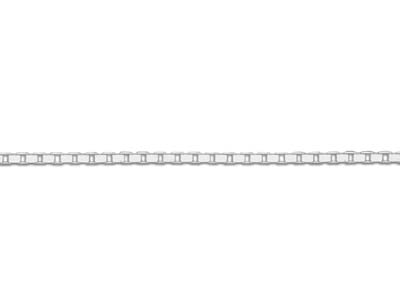 Cadena De Eslabón Veneciano Diamantado 0,7 mm, 40 cm, Plata 925 - Imagen Estandar - 3