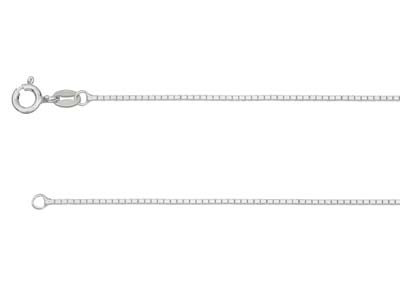 Cadena Con Acabado De Espejo De Malla Cuadrada 0,94mm, 40cm, Plata 925