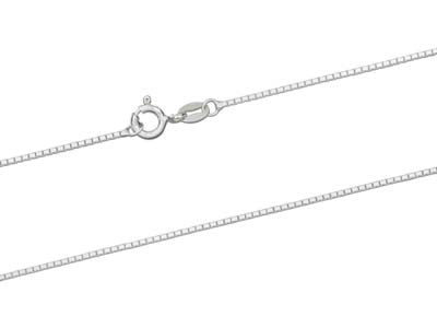 Cadena Con Acabado De Espejo De Malla Cuadrada 0,94 mm, 45 cm, Plata 925 - Imagen Estandar - 2
