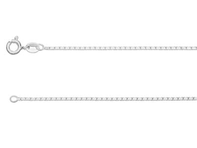 Cadena De Plata De Ley Con Corte Dediamante Con Eslabones Espejo 1.2mm45cm