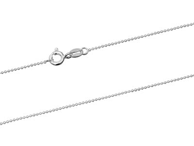 Cadena De Bolas 1 mm, 45 cm, Plata 925 - Imagen Estandar - 2
