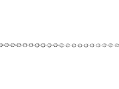 Cadena De Bolas 1 mm, 45 cm, Plata 925 - Imagen Estandar - 3