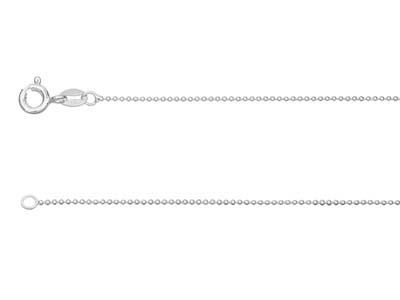 Cadena De Bolas 1mm, 50cm, Plata 925