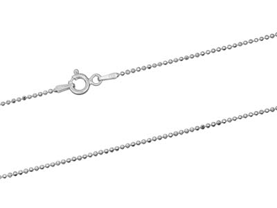 Gargantilla De Bolas Diamantadas 1,2 mm, 40 cm, Plata 925 - Imagen Estandar - 2