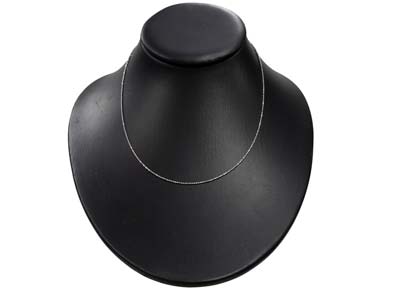Gargantilla De Bolas Diamantadas 1,2 mm, 45 cm, Plata 925 - Imagen Estandar - 5