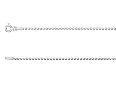 Cadena De Bolitas 1,5mm, 45cm, Plata 925