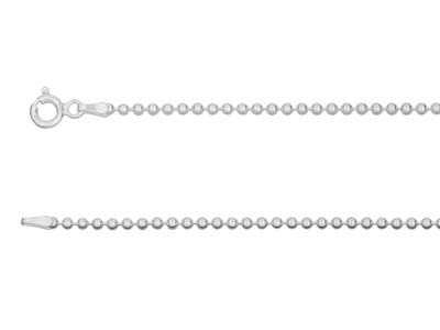 Cadena De Bolitas De 2mm, 45cm, Plata 925