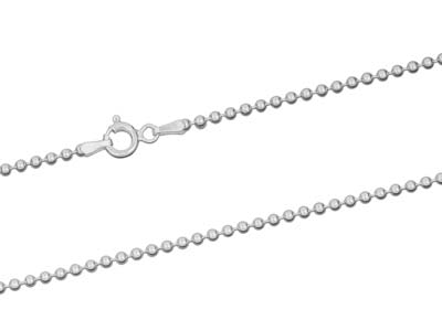 Cadena De Bolitas De 2 mm, 45 cm, Plata 925 - Imagen Estandar - 2