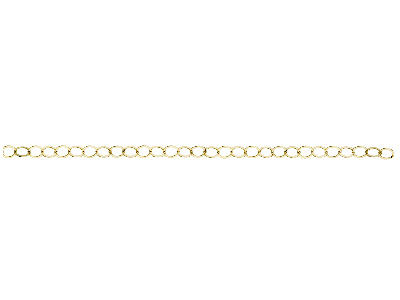 Cadena De Eslabones Forat 3,6 Mm, Gold Filled, Por Metro