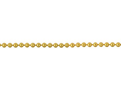 Cadena De Bolas 1,2mm, Gold Filled