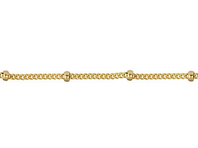 Cadena De Eslabn Saturno 1mm, Gold Filled