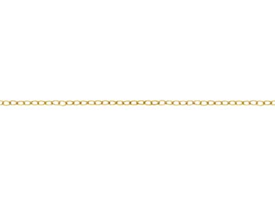 Cadena Forzada Lisa Suelta De Oro Laminado De 1,3mm
