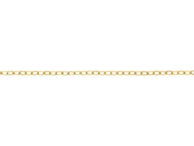 Cadena Forzada Amartillada Suelta De Oro Laminado De 1,3 MM