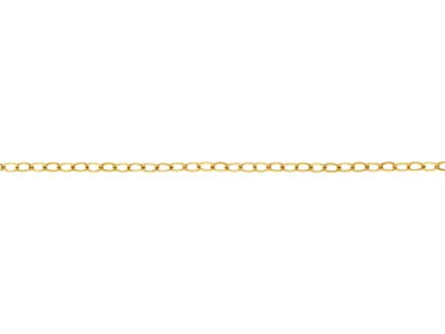 Cadena De Eslabones Forat Martillados De 1,30mm, Gold Filled