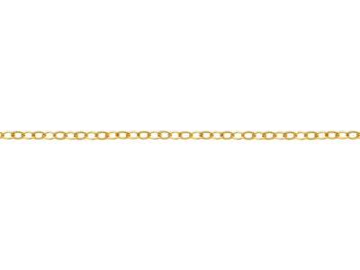 Cadena Forzada Amartillada Suelta De Oro Laminado De 1,7 MM
