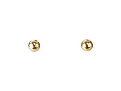 Pendientes De Bolita De 3mm Oro Laminado