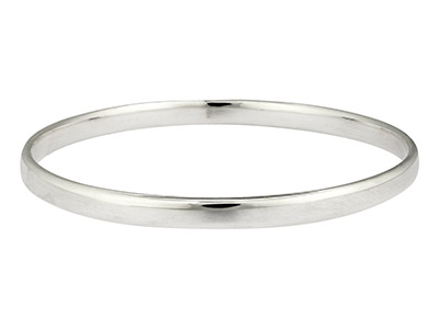 Pulsera Brazalete 5,4mm, 65mm, Plata 925