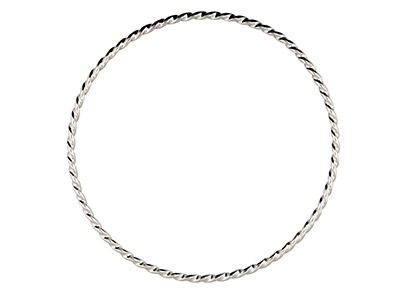 Brazalete Retorcido 2,5 mm, 64 mm, Plata 925 - Imagen Estandar - 2
