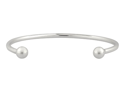 Brazalete Infantil Jonc Abierto 2,3mm, 49mm, Plata 925