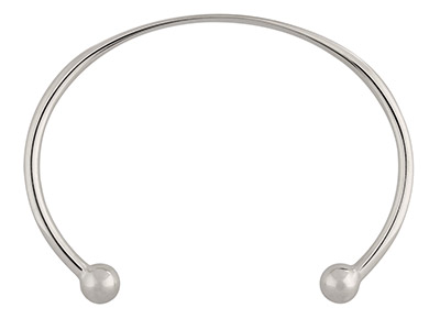 St Sil Childs Torque Bangle, Rnd Wire, Flat Top For Engraving - Imagen Estandar - 2