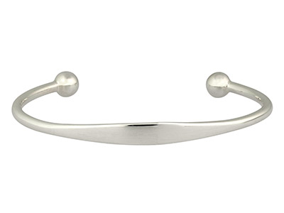 St Sil Childs Torque Bangle, Rnd Wire, Flat Top For Engraving - Imagen Estandar - 3