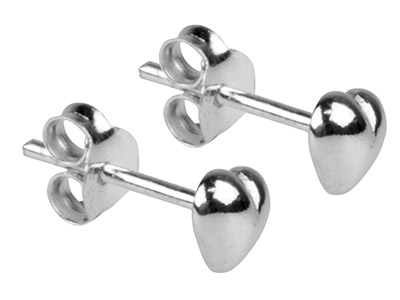 Pendientes De Corazones De 5 mm, Plata 925 - Imagen Estandar - 2