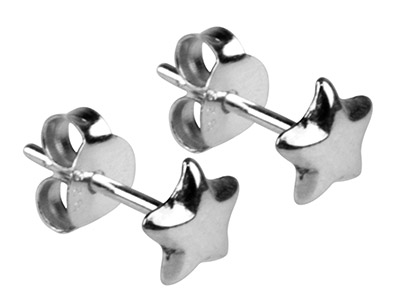 Pendientes Estrella 5mm, Plata 925 - Imagen Estandar - 2