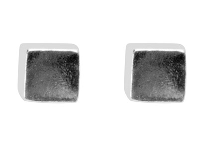 Pendientes-Cubo-3,4 mm,-Plata-925