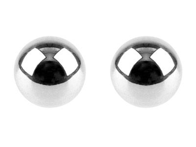 Pendientes De Bola De 3mm, Plata 925