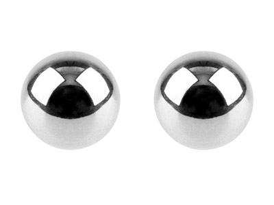 Pendientes De Bola De 4 mm, Plata 925 - Imagen Estandar - 1