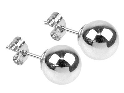 Pendientes De Bola De 5 mm, Plata 925 - Imagen Estandar - 2
