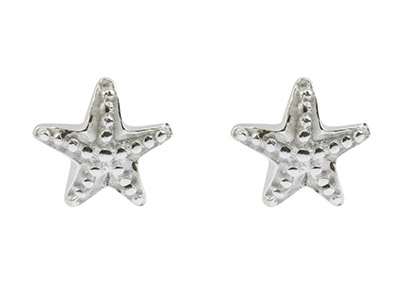 Pendientes De Estrella De Mar, Plata 925