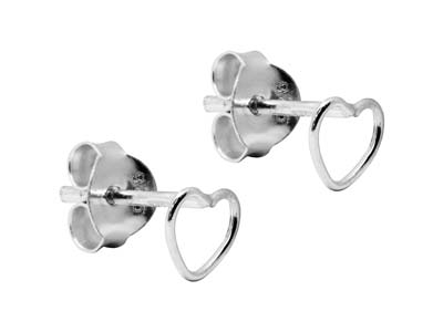 Pendientes Corazón 4,4 mm, Plata 925 - Imagen Estandar - 2