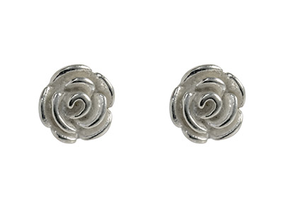 Pendientes De Rosado, Plata 925 - Imagen Estandar - 1