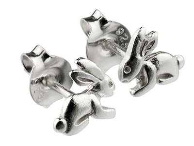 Pendientes Conejito, Plata 925 - Imagen Estandar - 2
