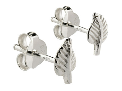Pendientes De Hojas, Plata 925 - Imagen Estandar - 2