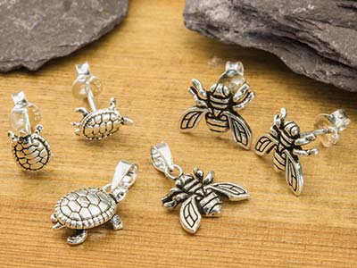 Aretes Tortuga, Plata 925 - Imagen Estandar - 3