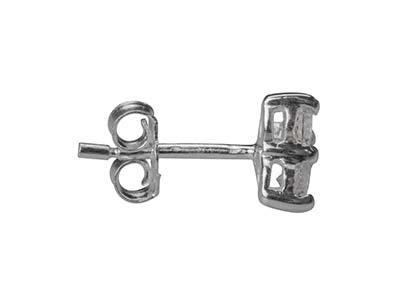 Pendientes De Triángulo Con Tres Circonitas, Plata 925 - Imagen Estandar - 3