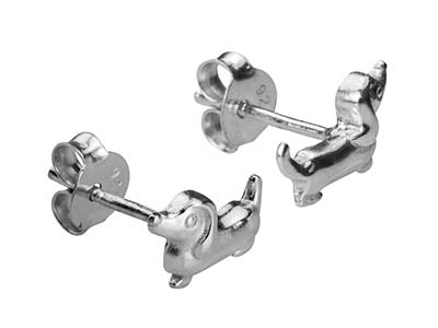 Pendientes Teckel, Plata 925 - Imagen Estandar - 2