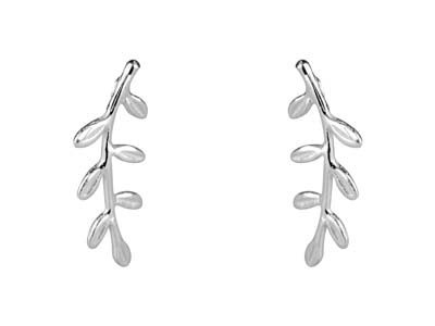 Pendientes Con Motivo De Vigne, Plata 925