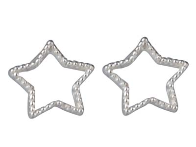Pendientes-Estrellas,-Plata-925