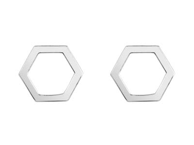 Pendientes De Panal De Abeja, Plata925 - Imagen Estandar - 1