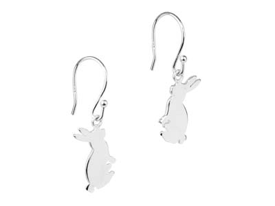 Pendientes De Conejo, Plata 925 - Imagen Estandar - 2