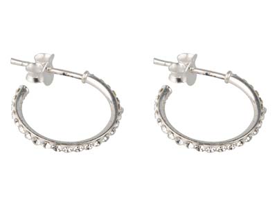Pendientes De Aro Con Textura En Plata De Ley