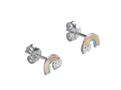 St Sil Rainbow Design Stud E/rings - Imagen Estandar - 2