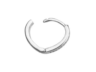 St Sil Teardrop With Cz Hoop Design E/rings - Imagen Estandar - 3