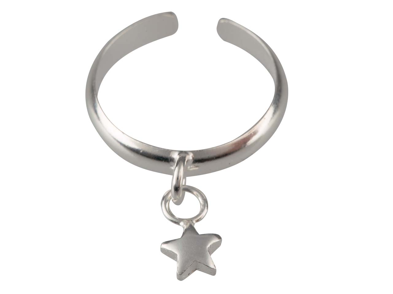 Anillo Para El Dedo Del Pie En Plata De Ley Con Dije De Estrella - Imagen Estandar - 1